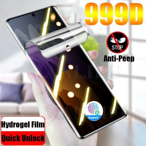 999D Privacy Hydrogel Film For Samsung S21 S10 Note 10 Plus S20 Note 20 Ultra S9 S8 S21 Plus Anti Spy TPU Screen Protector Film