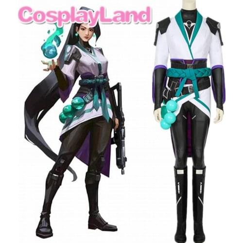 Game Valorant Sage Cosplay Costume Halloween Carnival Outfit Adult Women Fancy Party Suit Do Custom