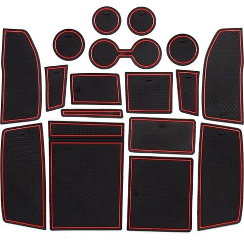 Car Interior Door Slot Mat for Audi 17-19 Q5 Water Coaster Storage Slot Anti-slip Mat Anti-dirty Mat Car Interior Products
