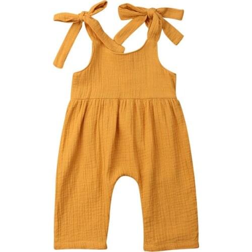 Cute Newborn Toddler Kids Baby Girl Boy Sleeveless Solid Cotton Outfits Clothes Cute Cotton New Hot Sale O-neck Sleeveless