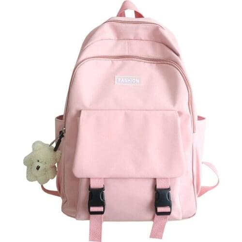 Fashion School Bags Teenager Girls Backpack Women Nylon Blue Schoolbag for Girl Bagpack 2021 New