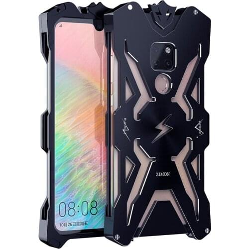 Original Zimon Punk Style Aluminum Bumper Metal Shockproof Armor Case Cover For Huawei Mate 20 X Pro