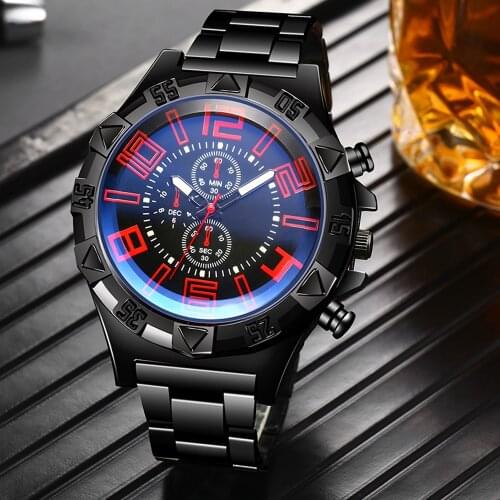 HEZHUKEJI Casual Sport Watches for Men Blue Top Brand Luxury Stainless Steel Wrist Watch Man Clock Fashion Wristwatch