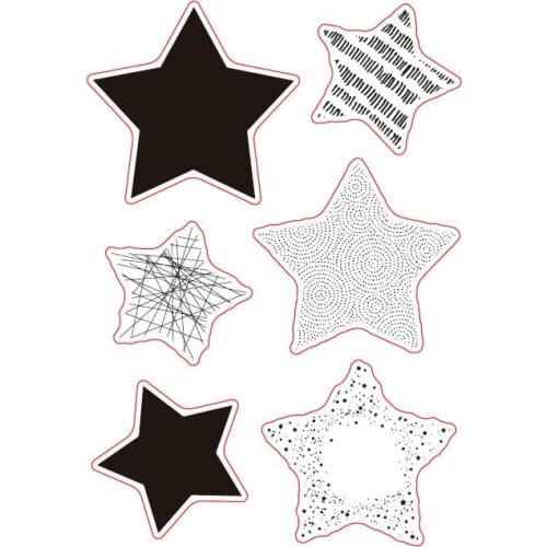 Star Transparent Clear Silicone Stamp/Seal for DIY scrapbooking/photo album Decorative clear stamp G029