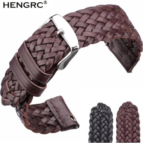 Cowhide Watchband 22mm 24mm Women Men Fashion Weave Genuine Leather Watch Band Strap For Samsung Galaxy 46mm Gear S3