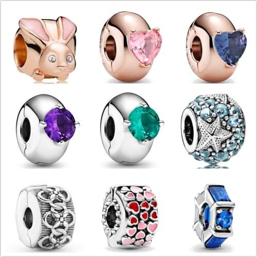 Silver Shiny Beaded with zircon starfish fit Pandora Charm Silver 925 Bead Pendant Bangle with stylish DIY jewelry