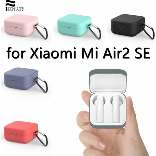 Silicone Protective Earphone Case for Xiaomi Air 2 SE Bluetooth Headphones Boxs for Xiaomi Mi Air2 SE Earbuds Cover with Hook