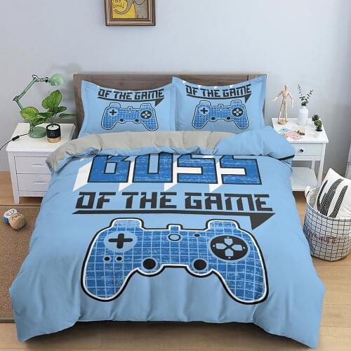 Blue Gamepad Bedding Set Child Fashion Game Gaming 3D Print Luxury Queen King Single Duvet Cover Set Home Textile Decor Modern