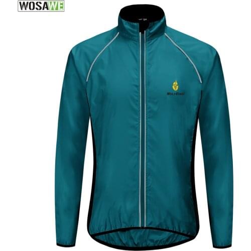 WOSAWE Ultralight Reflective Men Cycling Jacket Windproof Mountain Bike MTB Wind Jacket Running Riding Bicycle Windbreaker