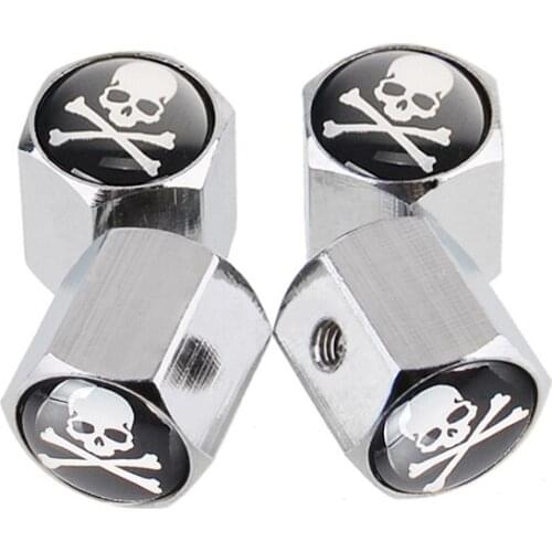 Universal Skull Car Wheel Tire Valve Stems Cap AntiTheft Cover For Volvo V70 Jeep Grand Cherokee Peugeot 508 Vw Touareg Golf Mk4