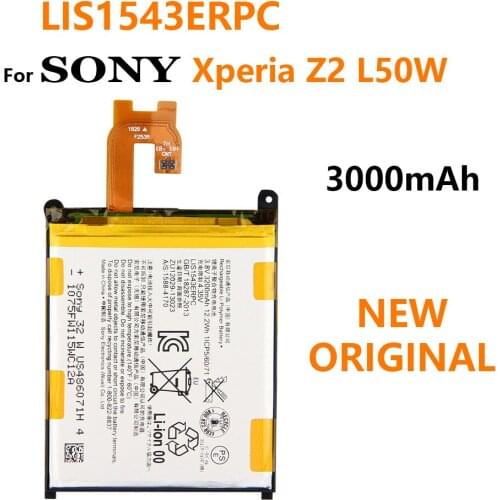 100% genuine for SONY Xperia Z2 L50w Sirius SO-03 D6503 D6502 Phone High Quality Battery LIS1543ERPC batteria +tracking number