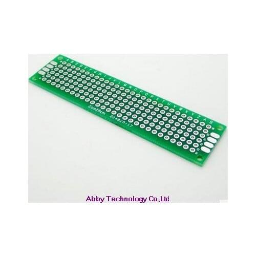 100pcs/lot 2x8 cm PROTOTYPE PCB panel double coating/tinning PCB Universal Board double Sided PCB 2.54MM board