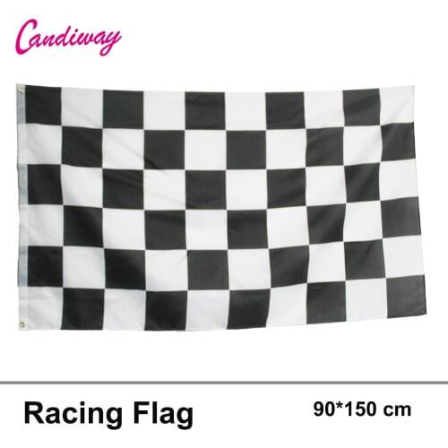 3*5FT Checkered Racing Flag Car Sticker BOMB WRAP SHEET DECAL STICKER Hanging Racing checkered Flag Home Decoration fashion