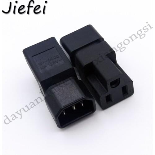 40pcs IEC 320 C14 to Nema 5-15R AC Adapter C14 to 5-15R USA 3Pole Power Adapter IEC Male to USA 3Pole Female AC Converter