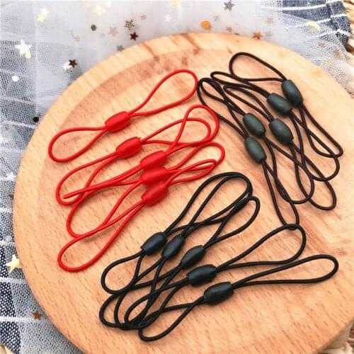 5Pcs/Lot Lanyard Lariat Cords Elastic rope Keychains Hooks Mobile phone Strap Charms Keyring Bag Accessories Key Ring