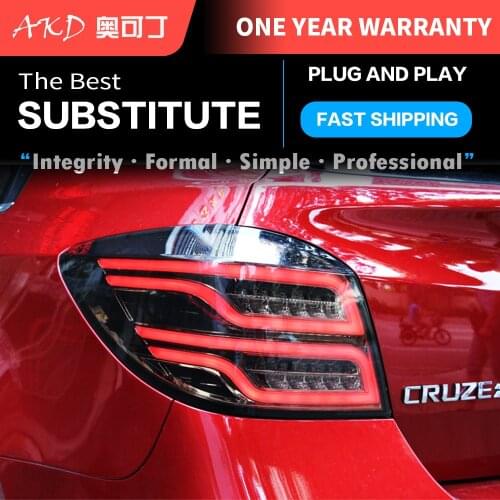AKD tuning cars Tail lights For Chevrolet Cruze Hatchback Taillights LED DRL Running lights Fog lights angel eyes Rear light