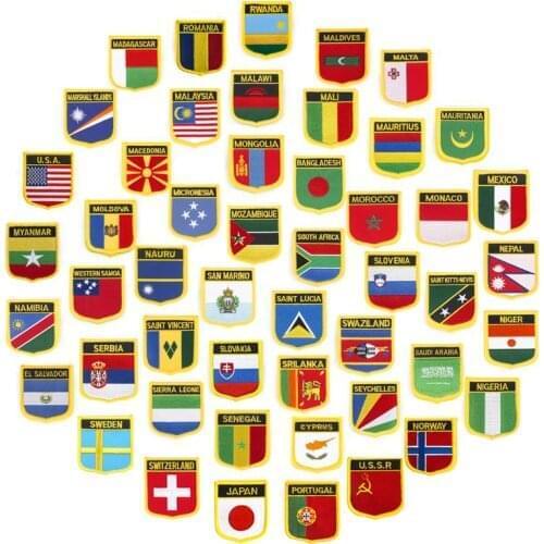 Army Flag Iron on Saw on Badge Natinal Patch Tactical Military Patches Fabric