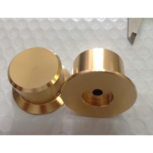 Finishing 44mm * 25mm pale golden knob full solid core aluminum chassis