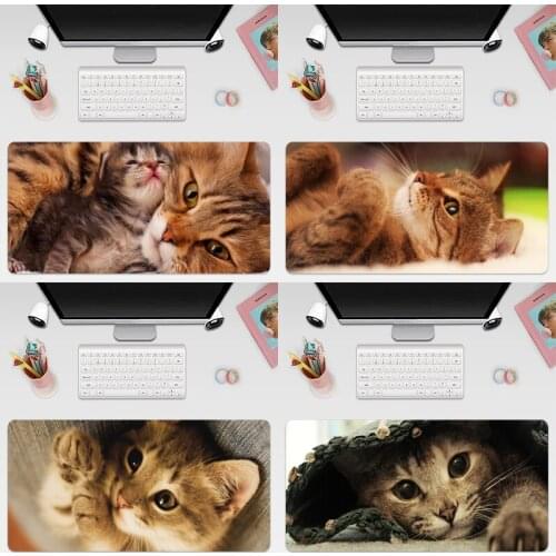 Cute Cat Animal Large Keyboard Cover Non-Slip Rubber Base Computer Carpet Desk Mat PC Game Mouse Pad