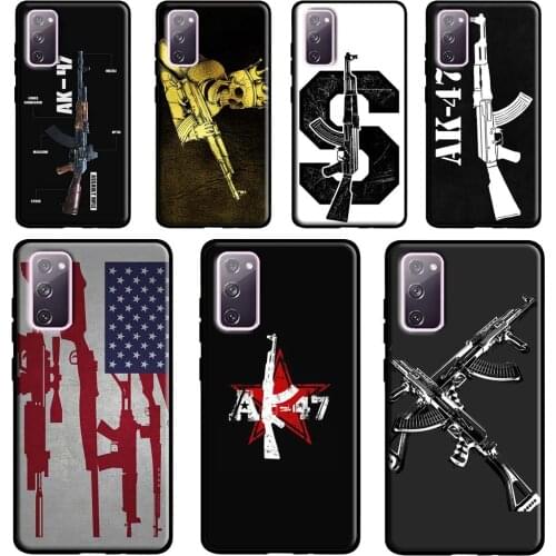AK47 Gun For Samsung Galaxy Note 20 Ultra Note 10 Plus S20 FE S8 S9 S10 Plus S21 Ultra Case Cover