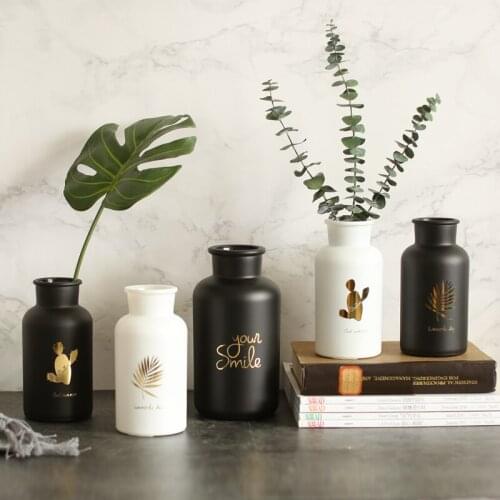 Art Design Flower Vase Frosted Glass Vase Wedding Party Saloon Sample Room Decor Planter