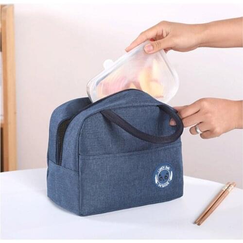 Insulated Lunch Bag Thermal Lunchbox Cooler Picnic Bags Meal Prep Polyester Kids Food Thermos Office Lunch Box