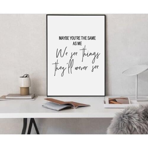 Live forever Oasis Lyric Typography Music Fashion Wall Art Canvas Painting Posters Prints for Aesthetic Living Room Home Decor