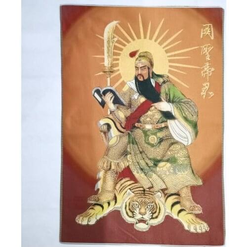 China archaize Guan Yu rcharacter embroidery hanging Images crafts