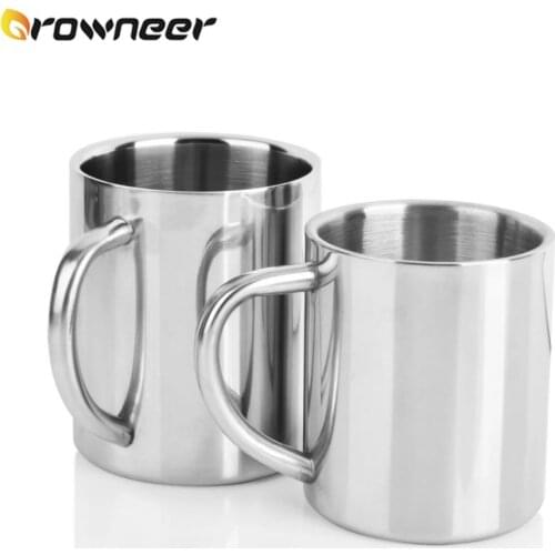 Stainless Steel Cup Double Wall Design Heat Resistant Portable Tea Mug Cold Drink Juice Cup 220ml/300ml/400ml Travel Tumbler