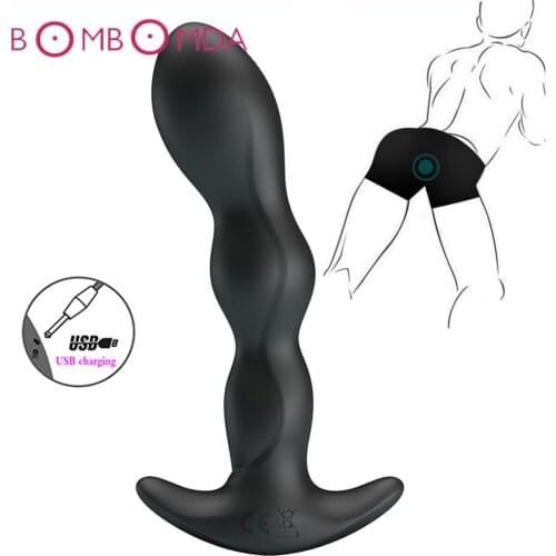 Vibrating Prostate Massager Men Anal Beads Dildo Butt Plug G spot Stimulator Anal Vibrator Sex Toys For Men Adult Masturbator