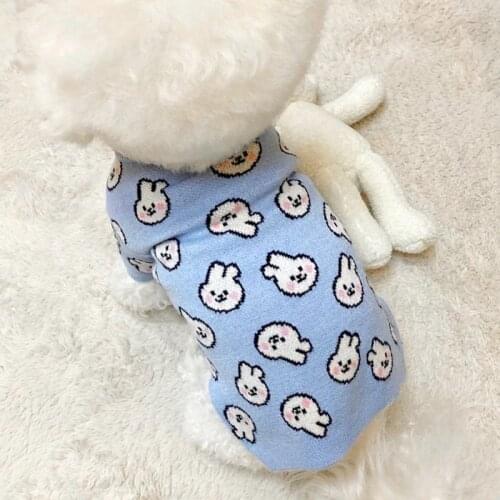 Blue Rabbit Pet Dog Sweater Cute Dog Clothes Cotton Warm For Chihuahua Puppy Small Medium Dogs Sweatshirt Yorkshire Ropa Perro
