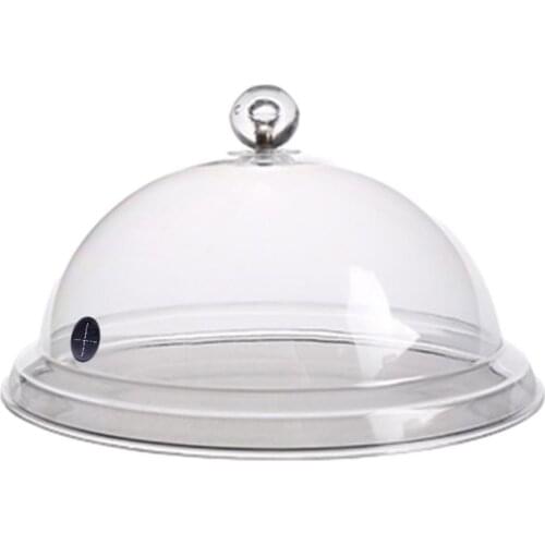Plastic Smoking Cloche Cap Sleeve 8 10 12 Inch For Smoker Gun Anti-Sputtering Dome Shape Cover Lid For Smoke Food Drinks Dishes