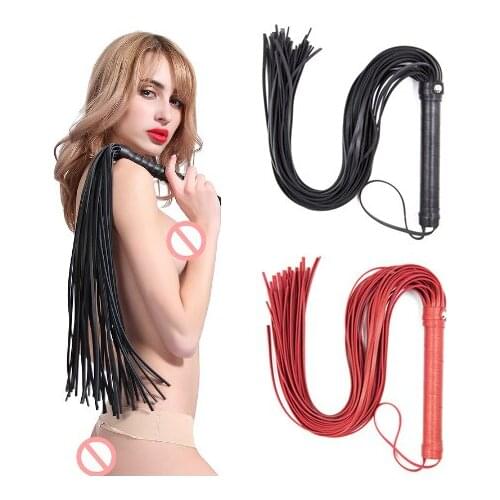 Sex Leather Tassel Whip BDSM Flogger Erotic Spanking Paddle Riding Crop Horse Whip Slave Bondage Knout Flirting Women Sex Tools