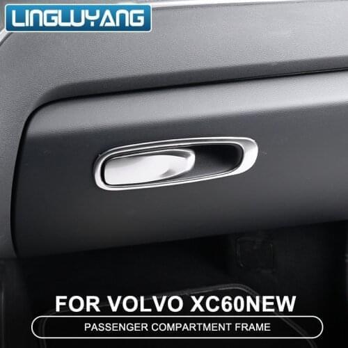 Suitable for Volvo XC60 2018 2019 2020 co-pilot storage box glove box switch decorative frame car accessories