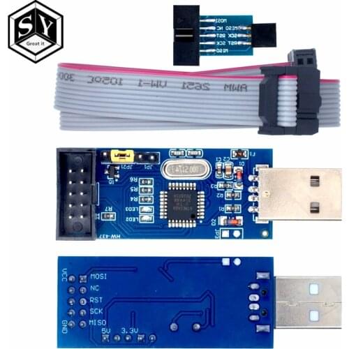 1PCS Great IT USBASP USBISP AVR Programmer USB ISP USB ASP ATMEGA8 ATMEGA128 Support Win7 64