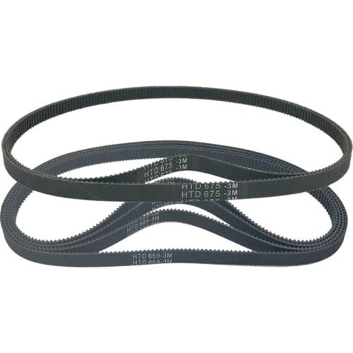 Rubber Power Transmission Parts Timing Belt HTD669-3M HTD672-3M HTD675-3M Width 8mm 10mm 12mm 15mm 20mm