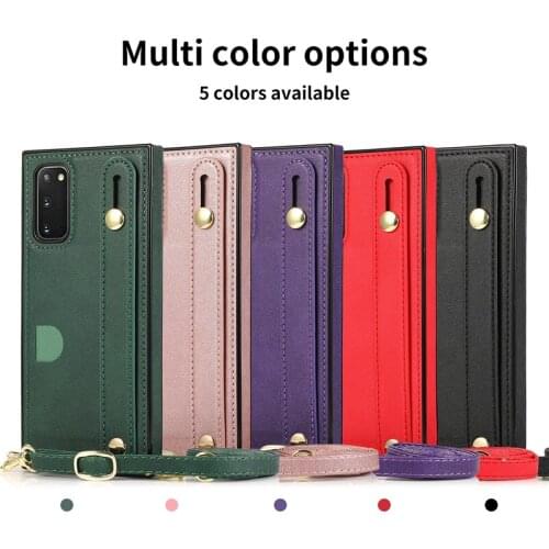 Luxury Leather Case For Samsung Galaxy Note 20 10 9 S21 S20 Ultra S10 S9 SE Plus Pro 5G With Lanyard Shockproof Cover Coque Capa