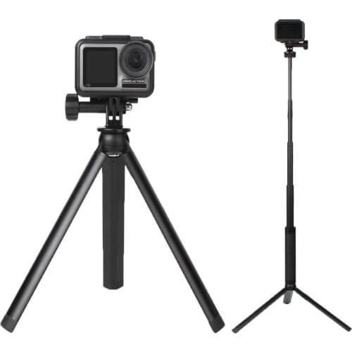 Tripod and Extension Pole For DJI OSMO ACTION 4K HDR Vlog Camera Handheld Shooting Gimbal Stabilizer Selfie Stick Rod