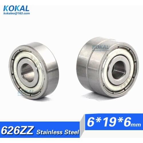 [SS626ZZ]Free Shipping 10pcs high quality stainless steel S626zz S626-2z 160026K 626-2Z radiogram ball bearing 6*19*6mm