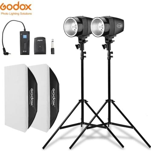 Godox 2x 150W K-150A Photo Portrait Strobe Flash Studio Light Kit with Softbox,Light Stand,Trigger for Photo Studio Accessorie