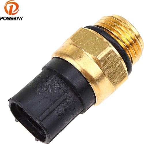 POSSBAY Motorcycle Radiator Fan Switch Thermo Switch For Suzuki Kawasaki Coolant Temperature Sensor 17680-33E00 Cafe Racer