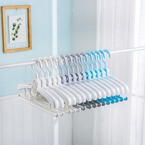 39cm 15 pcs/lot Size-adjustable PP Childrens Hangers Non-slip Baby Clothing Hanging Thicken Clothes Hangers for Kids