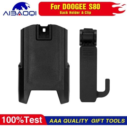 Cell Phone Back Flip Support Clip Case+Back Black Holder Cover For Doogee S80/ S80 Lite Phone Replacement Parts Free Tools