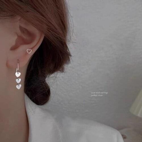 Earrings for Women Love Heart-Shaped Hollow Tassel Earrings Womens Simple Design Light Luxury Temperament Earrings Earrings