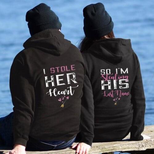 Women Letter Print Sweatshirts Autumn Winter Letter Printing Couple Hoodies Pullover Men Hoodied Tops