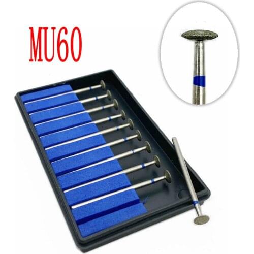 10pcs/set Dental Part Electroplated Diamond Point Polisher Dental HP Diamond Burs HP Rotary Bur Set Dental Lab Nail Drill Bits