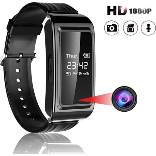 1080P Professional Video Recoding Smartband Voice Recorder HD Screen Smart Band 128GB