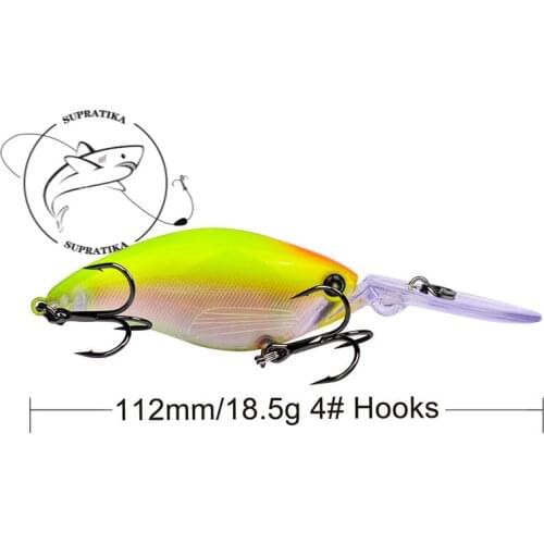 3D Eyes Anti-Corrosion Freshwater Plastic Fishing Bait Bionic 18.5g/112mm Artificial Crank High Quality Fishing Lure Hard Bait