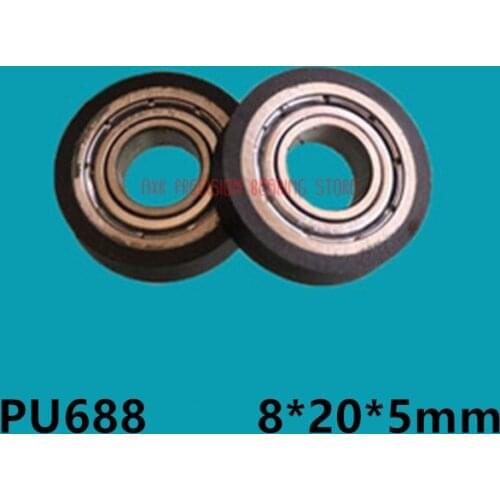 688 Polyurethane Rubber Bearing 8*20*5PU Rubber wheel Roller Pulley Sorter wheel Door and window Pulley Rubber wheel