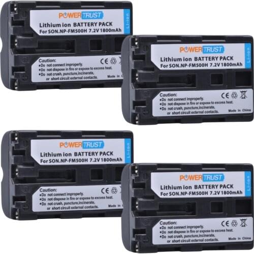 4Pcs 1800mAh NP-FM500H NP FM500H FM500H Camera Battery for Sony A57 A58 A65 A77 A99 A200 A350 A450 A550 A560 A700 A580 A900